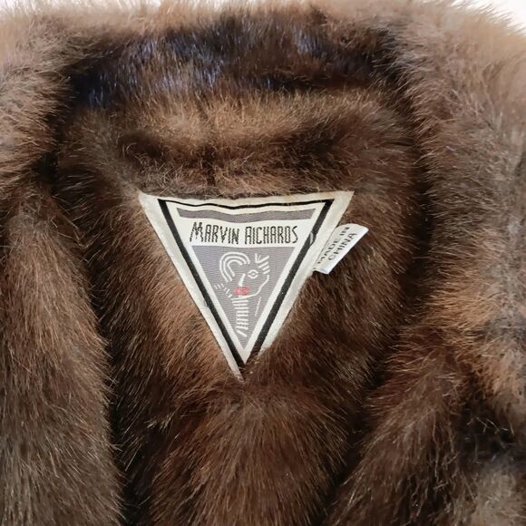 VTG Denim Jacket With Faux Fur Collar And Cuffs By Marvin Richards Women’s Large - Picture 10 of 13